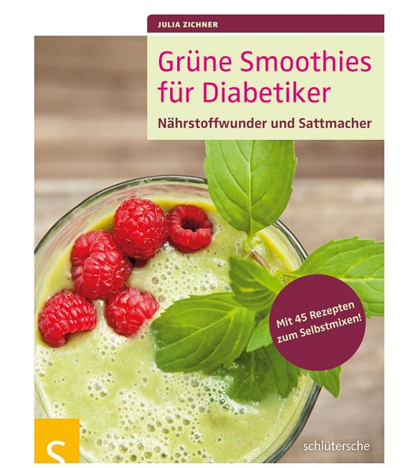 (Julia Zichner: Grüne Smoothies für Diabetiker – Nährstoffwunder und Sattmacher, 1. Auflage Januar 2014, Schlütersche Verlagsgesellschaft; ISBN: 978-3-89993-746-6.)