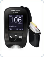 Accu-Chek Guide Messystem und Teststreifendose