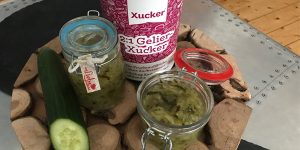 Gurkenmarmelade mit Gelier-Xucker