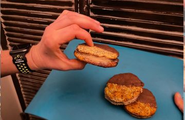 Low-Carb Mohn-Marzipan-Kekse mit Schoko-Überzug