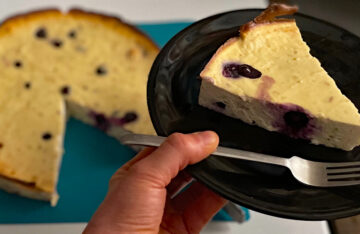 Blaubeer-Vanille-Käsekuchen