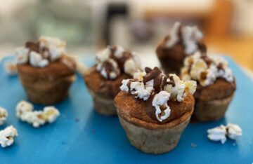 kalorienreduzierte Popcorn Muffins