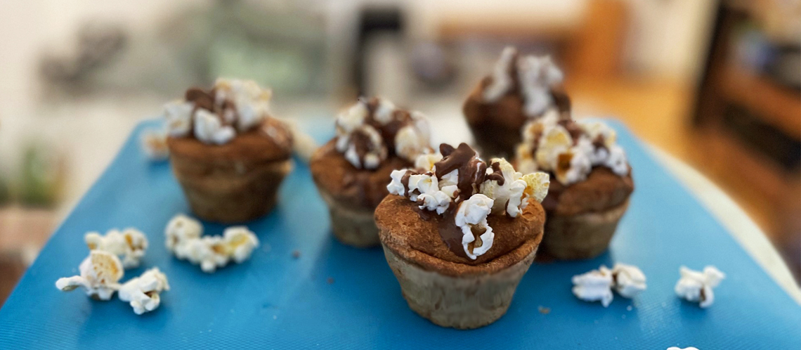 kalorienreduzierte Popcorn Muffins