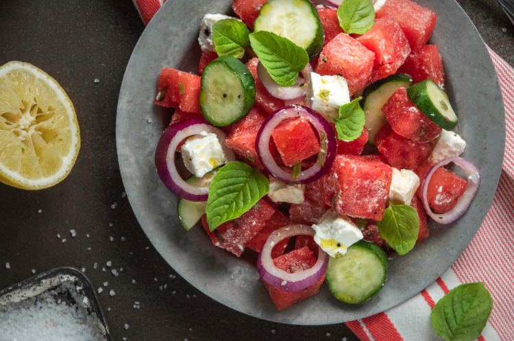 Wassermelonen-Feta-Salat