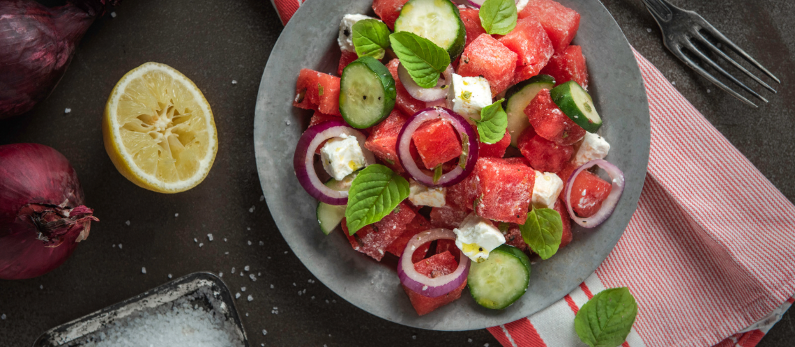 Wassermelonen-Feta-Salat